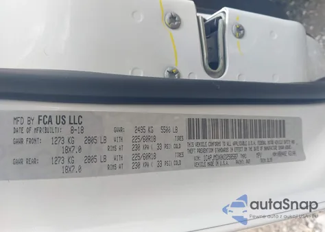 2019 Jeep Cherokee Limited 4X4 z USA, uszkodzony, nr VIN 1C4PJMDX0KD258587